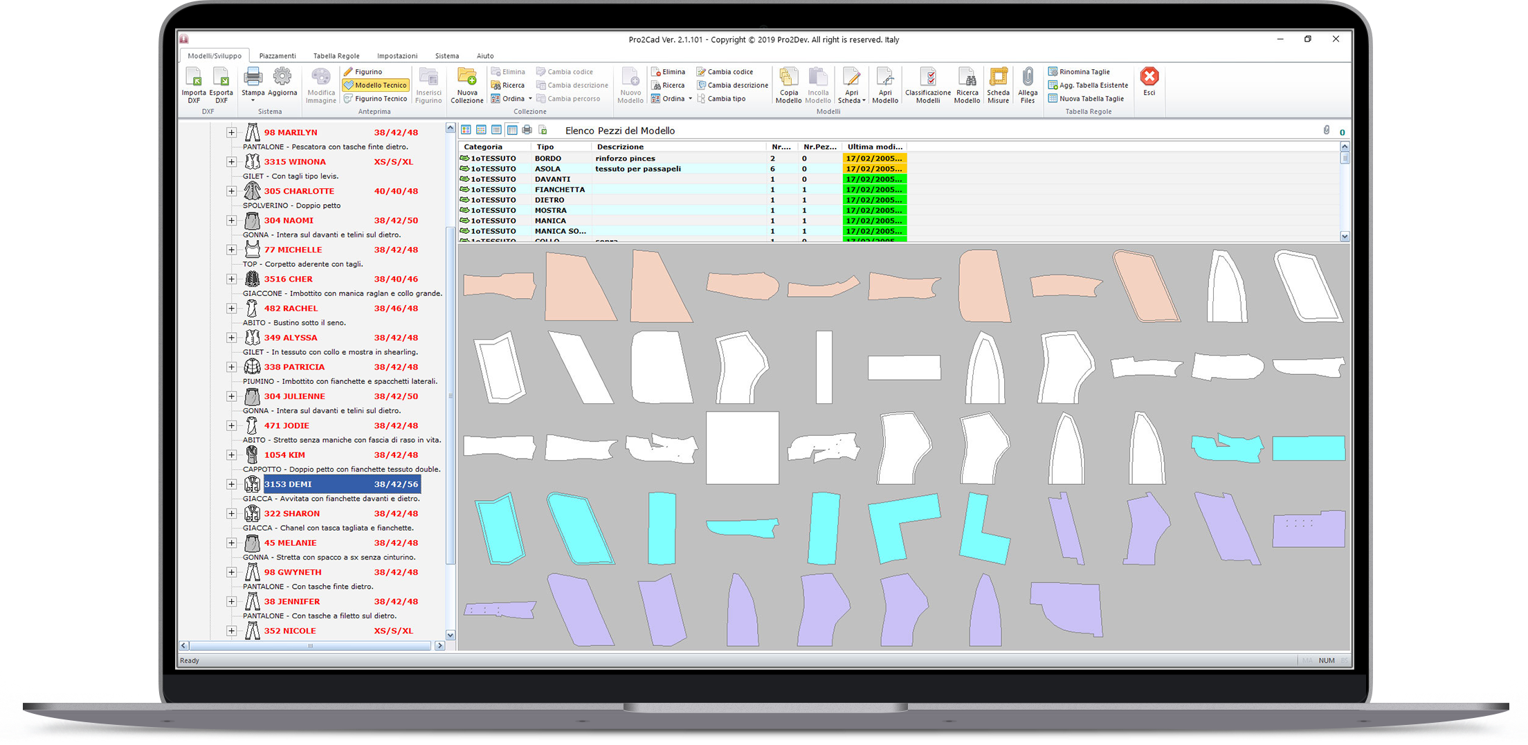 Pro2CAD - Programma di Moda per Abbigliamento.